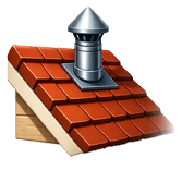 Flue leaving through the roof