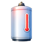 Hot water cylinder icon