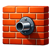 Flue leaving through an outside wall